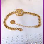 دستبند ورساچه صدفی طلایی استیل