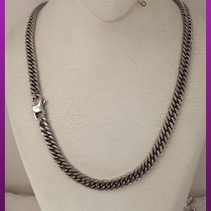 زنجیر کارتیه مکعبی مات سیاه قلم