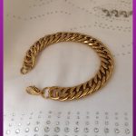 دستبند کارتیه طلایی استیل