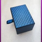 جعبه هاردباکس سورمه ای کشویی طرح بافت مناسب گردنبند