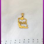 پلاک نقشه ایران طلایی استیل