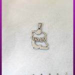 پلاک نقشه ایران نقره ای استیل