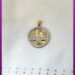 پلاک فروهر سه لایه دایره دورنگ استیل
