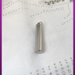 پلاک استوانه جادار ساده نقره ای استیل