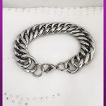 دستبند کارتیه ژاپنی ضخیم نقره ای استیل