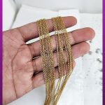 زنجیر دیپلمات طلایی عمده استیل 45 سانتی