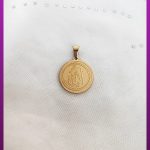 پلاک الله دایره طلایی استیل