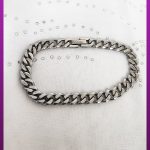 دستبند کارتیه نقره ای قفل کتابی لوگو دار استیل