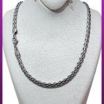 زنجیر گندمی نقره ای استیل