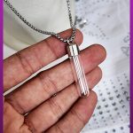 گردنبند شیشه خون خالی نقره ای بازشو مناسب مو ، خاک و مایعات