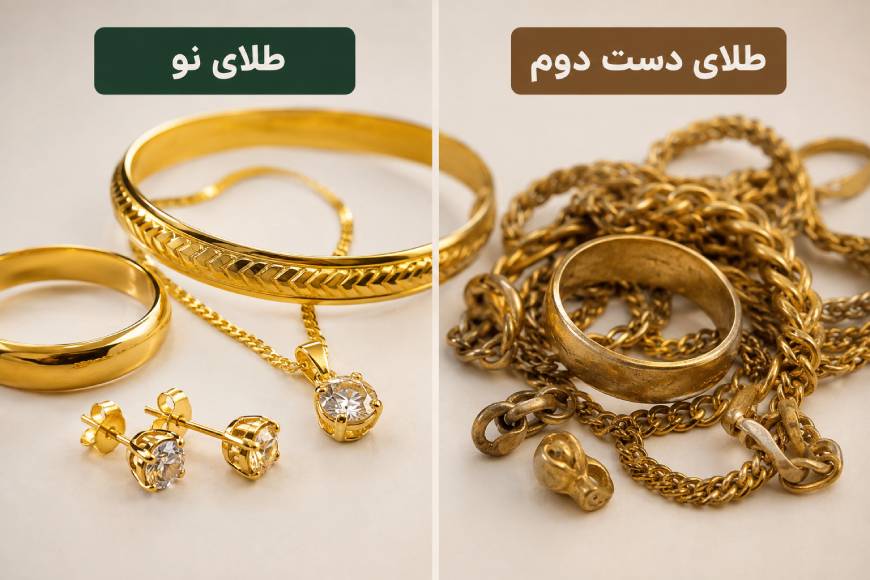 تفاوت طلای نو و دست دوم