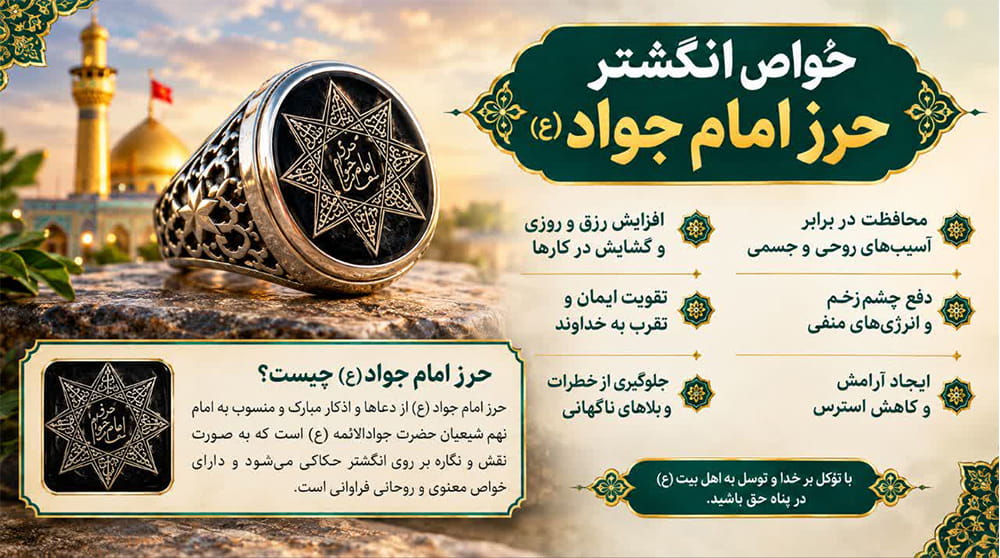 خواص انگشتر حرز امام جواد